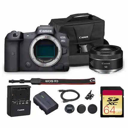 Canon EOS R5
Canon AROU CONTROK
Canon 50
Canon EOS R5
Canon SD XC 64GB