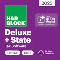 H&R Block - Tax Software Deluxe + State 2025 - Windows, Mac OS - Front_Zoom