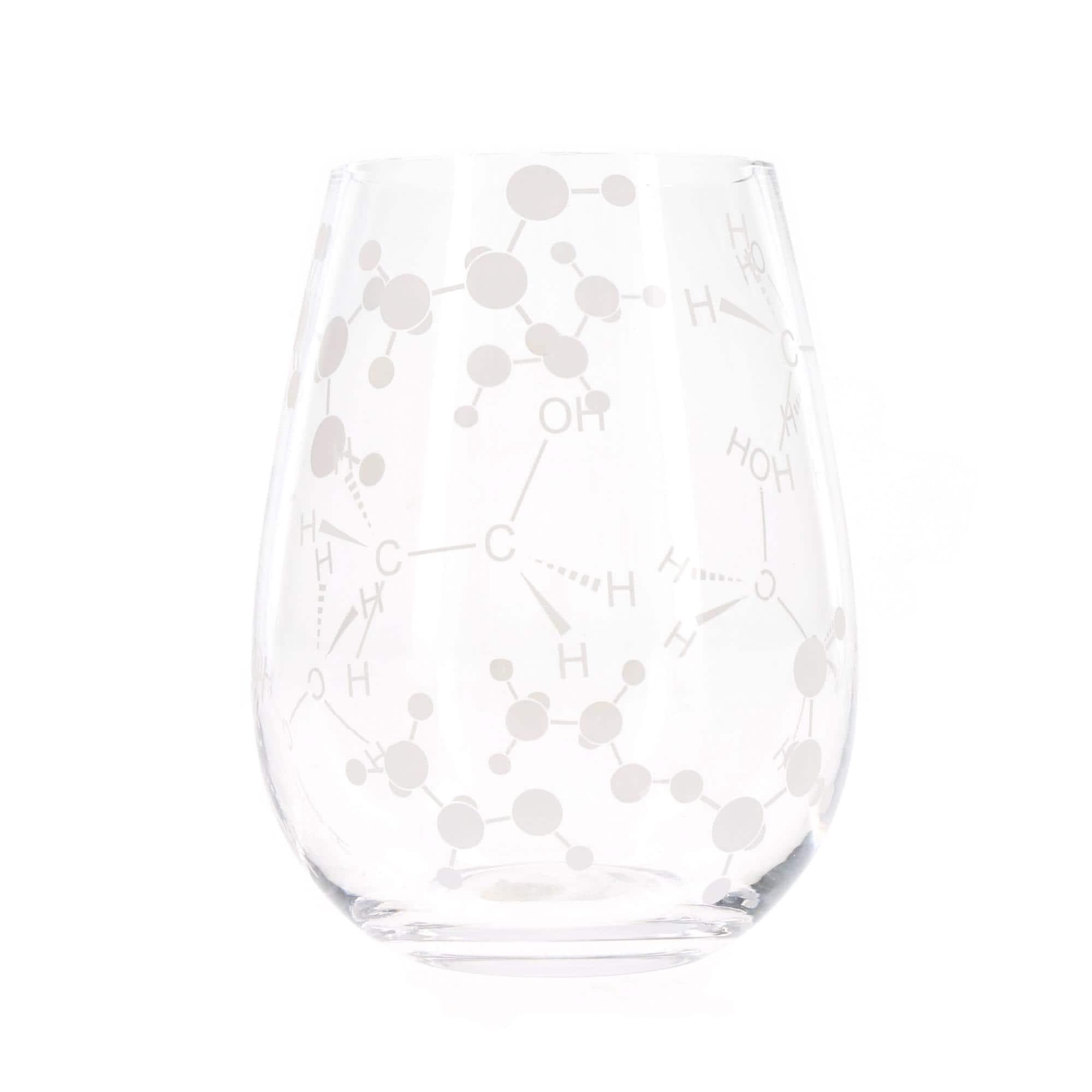 UT Brands - Chemistry Themed 21oz Stemless Wine Glass - Clear
