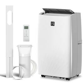 Resenkos - 12000 BTU Portable Air Conditioner, AC Unit with Cool, Dehumidifier, Window Kit, - White