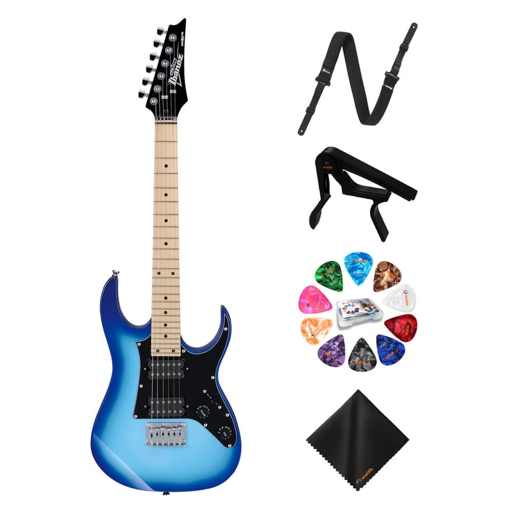 Ibanez - GRGM21MBLT 6-String Solid-Body Electric Blue Burst Guitar, Right Hand Kit price history on PriceWatchPro