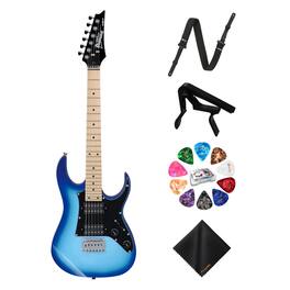 Ibanez - GRGM21MBLT 6-String Solid-Body Electric Blue Burst Guitar, Right Hand Kit