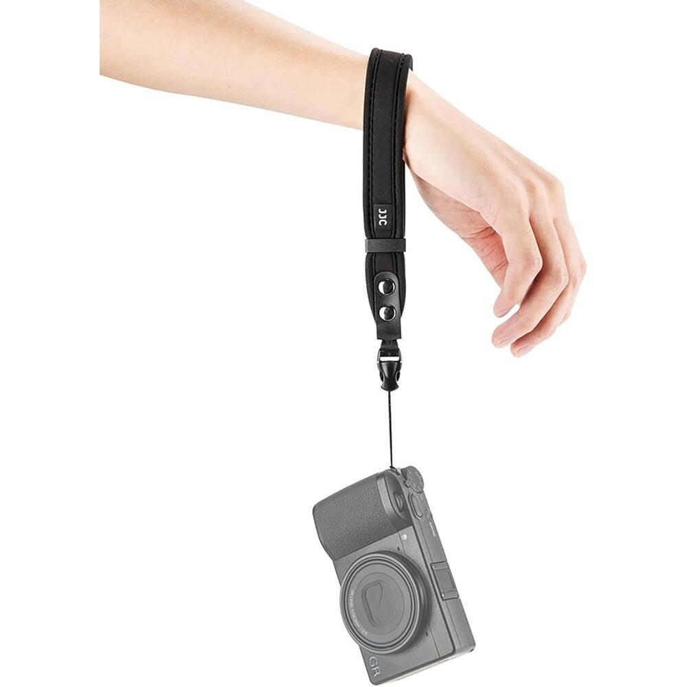 Front. Schertz - Compact Camera Wrist Strap, Soft Adjustable Hand Strap for DSLR/Point-and-Shoot - Black.