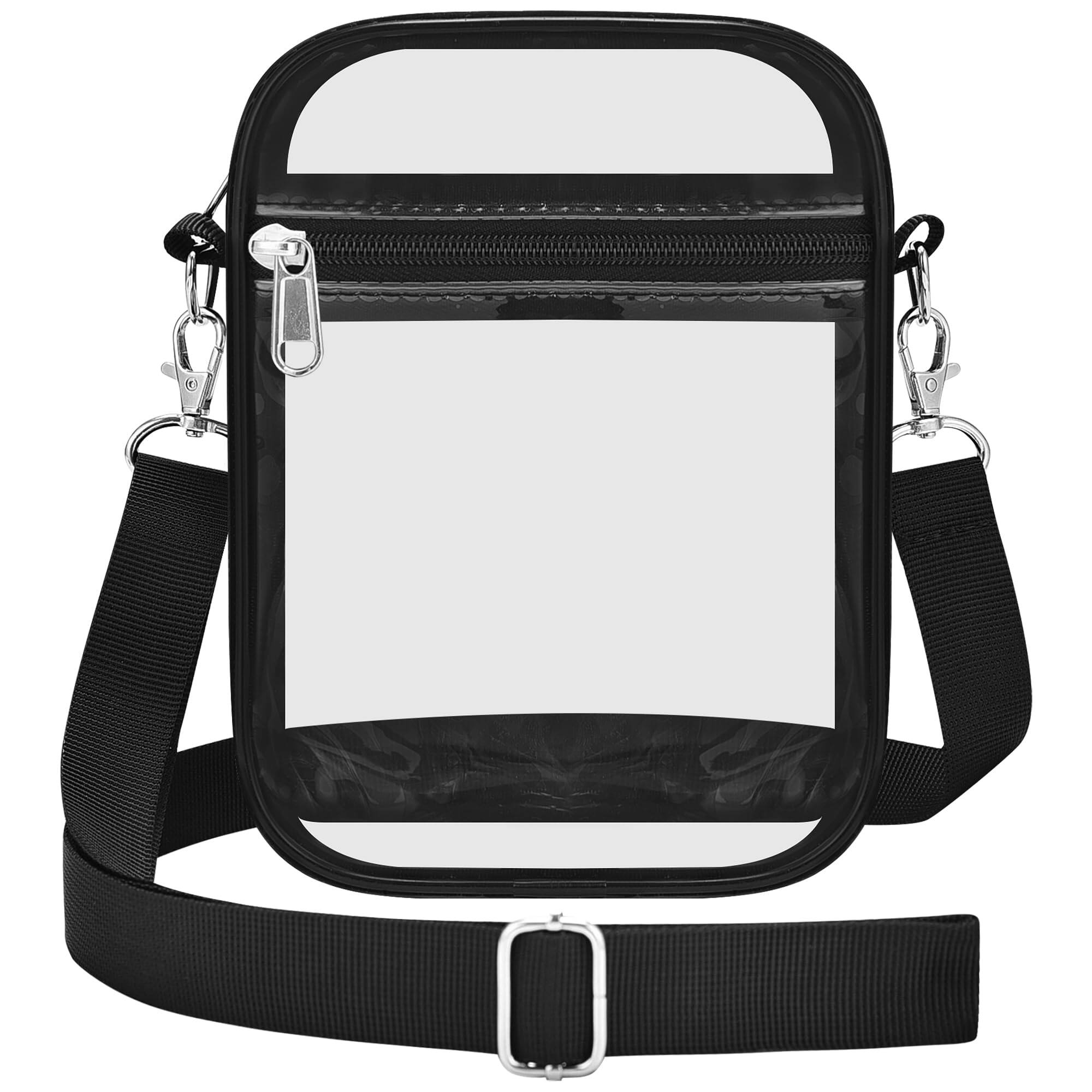 Alt View 6. Live At Space - Small Clear Bag Stadium Approved Purses Sports Events Pvc Messenger For Women 【Stadium Approved Size】Perfect size for - Avocado Green-light Purple-Small.