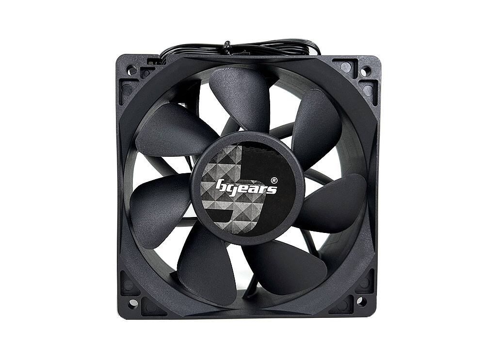 Front. Bluegears - b-Blaster 120x38 2 Ball Extreme Speed at 4500 RPM with Excellent Airflow of 218 CFM, 3pin 3 wire fan. - Black.