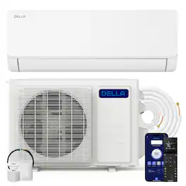 Della - Vita Series 24000 BTU Mini Split Air Conditioner, Energy Efficient, 20 SEER2 230V,Cools up to 1500 Sq.Ft,2 Ton Heat Pump - White