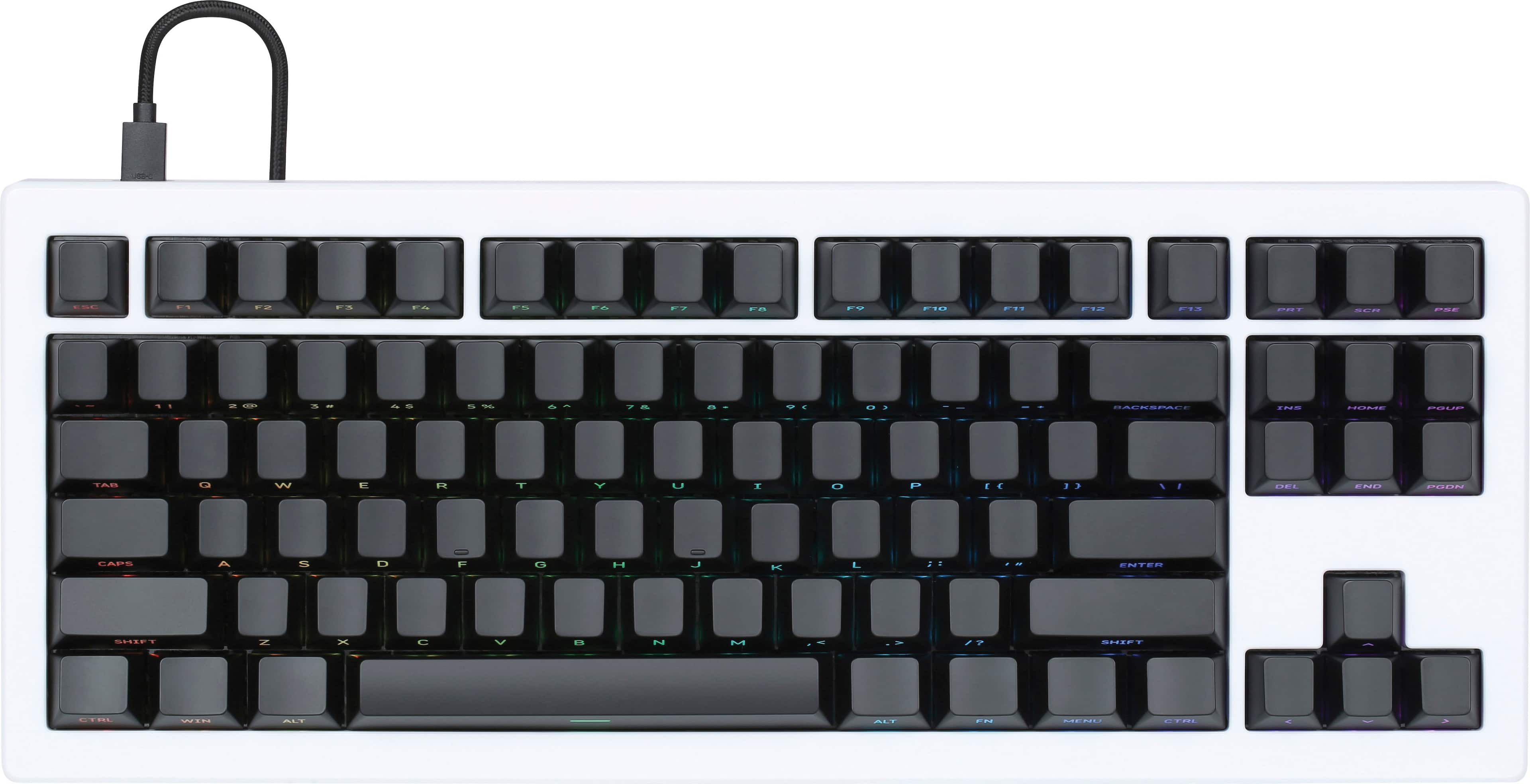 DROP - CSTM80 TKL Wired Mechanical Gaming Keyboard with RGB Backlighting - White - Front_Zoom
