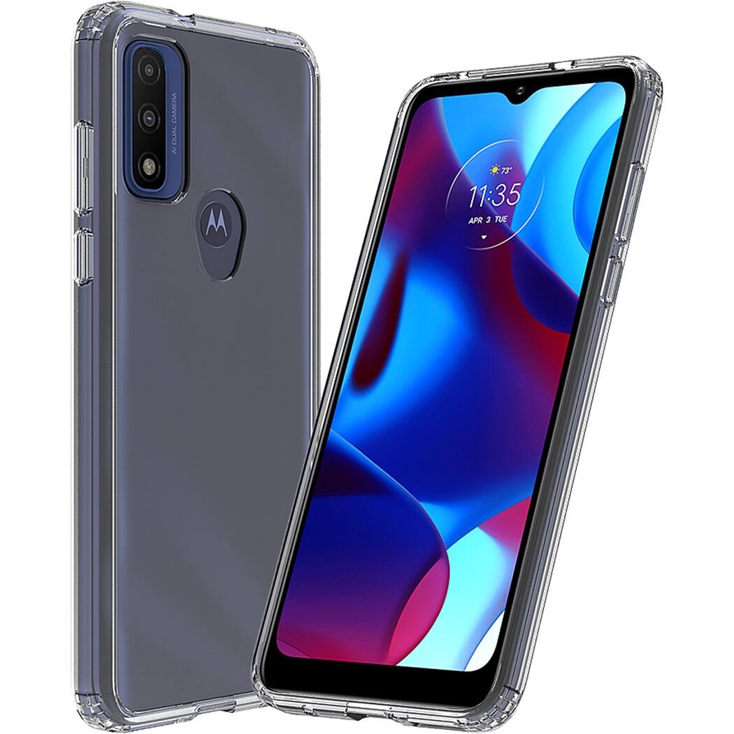 Alt View 12. SaharaCase - Hybrid-Flex Hard Shell Case for Motorola G Pure and G Power 2022 - Clear.