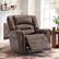 Left. Bestier - 2 Pack 40.5 in. W Brown Vegan Leather Manual Power Recliner with Nailhead Trim and USB Port - Brown.