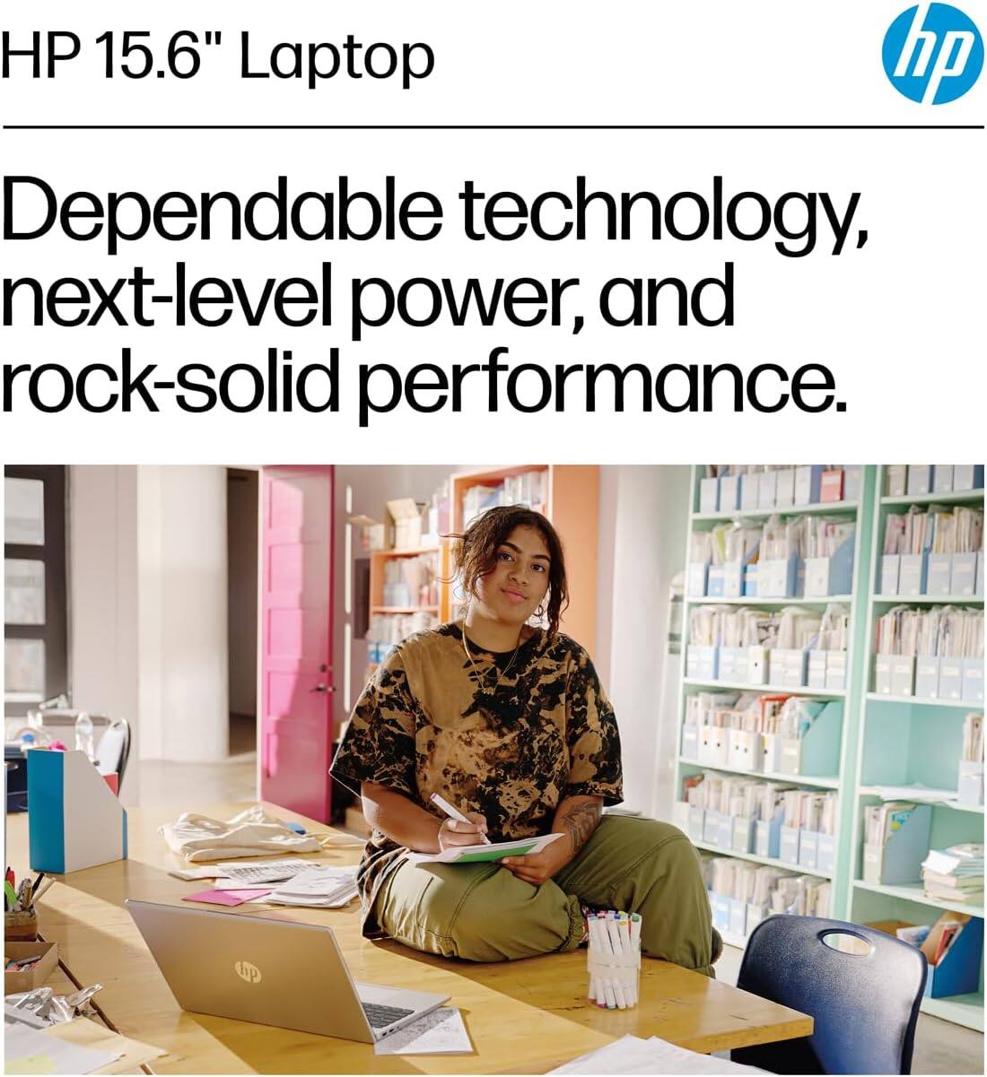 HP 15.6" Laptop
Dependable technology, next-level power, and rock-solid performance.