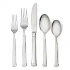 Front. Henckels - Henckels Plaza 65-pc 18/10 Stainless Steel Flatware Set - Stainless Steel.