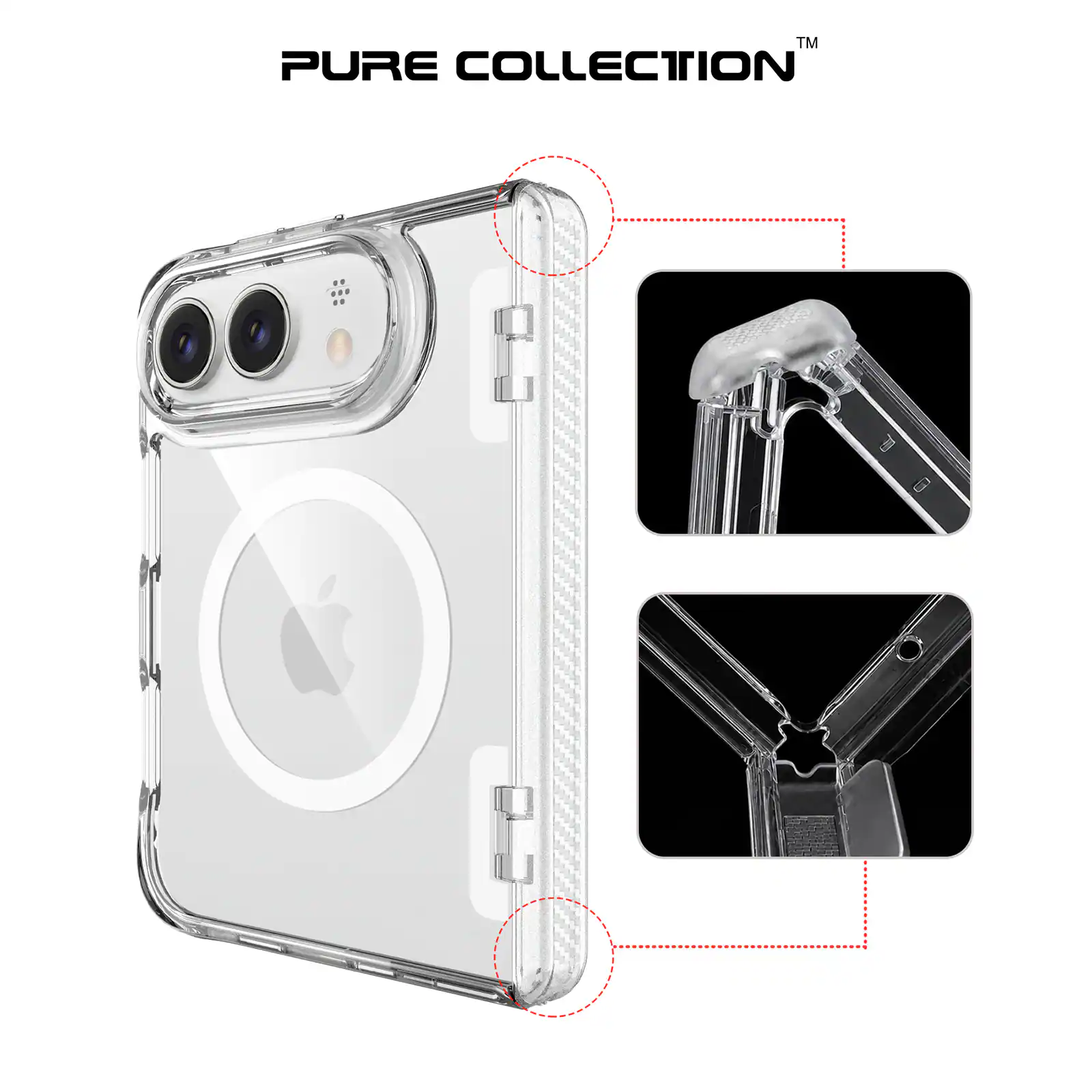 Dteck For Apple iPhone Duo Fold Magnetic Case Shockproof PC+TPU ...