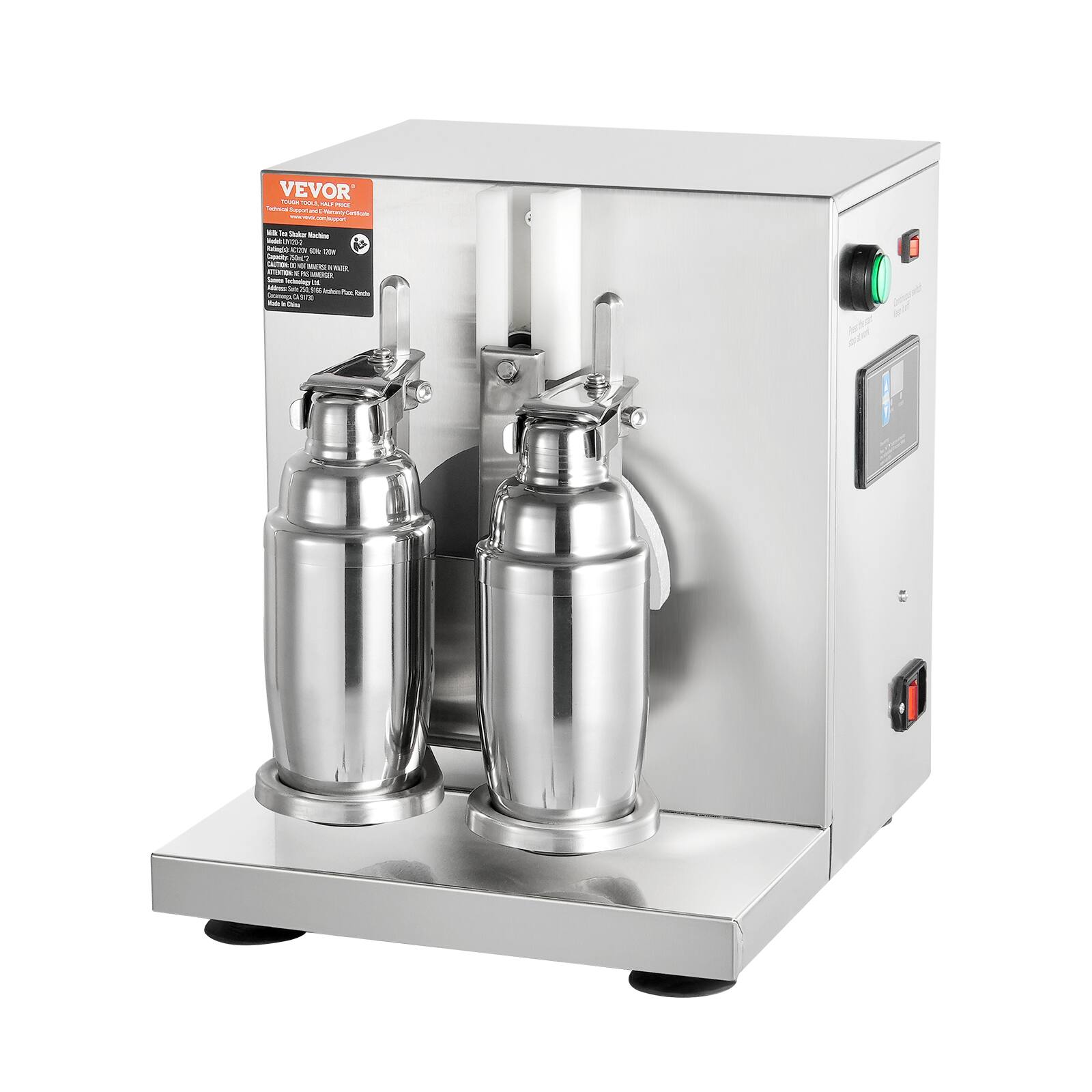 VEVOR  
Manual Tea Brewing Machine  
Model: VTM-200  
Capacity: 200L  
Power: 220V 50/60Hz  
Water Tank: 20L  
Brewing Time: 10-15 minutes  
Material: Stainless Steel  
Made in China