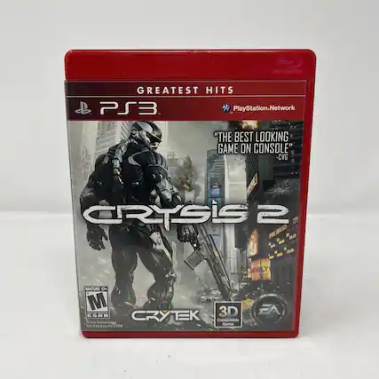 GREATEST HITS
PS3
PlayStation.Network
"THE BEST LOOKING GAME ON CONSOLE" - CVG
CRYSTIS 2
CRYTEK
3D Compatible Game
MATURE 17+
M
Online Interactions Not Rated by the ESRB
EA - E10+ (Everyone 10+)