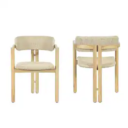 New Classic Furniture - Sedona Wood Patio Dining Chair in Natural (Set of 2) - Brown
