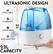 ULTRASONIC DESIGN, REFILLABLE, NOISELESS, FILTER-FREE, AUTO SHUT OFF, 2.2L CAPACITY, 9.5 in, 8.4 in