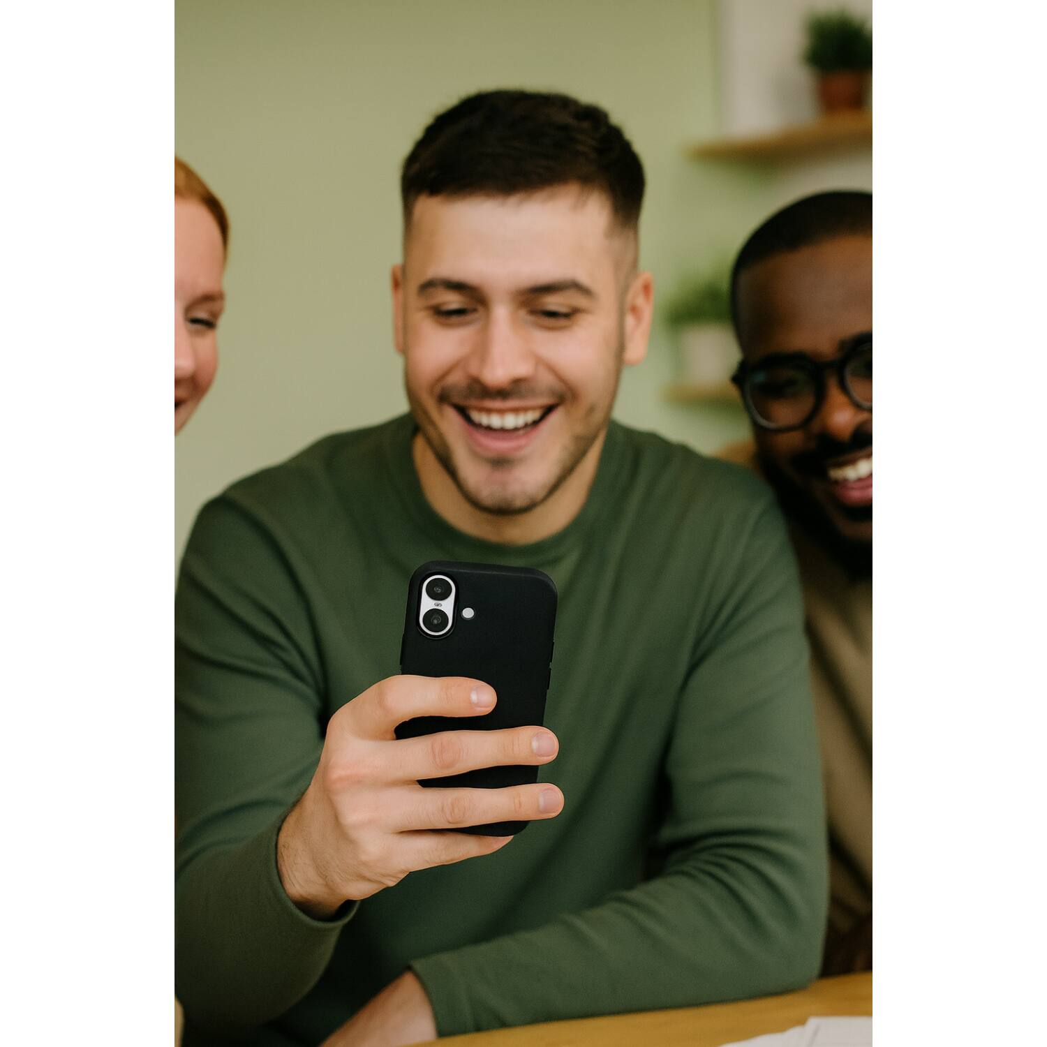 Alt View 3. SaharaCase - Apple iPhone 17 Vegan Leather Case | Compatible with Magsafe | Indy Series - Scorpion Black.