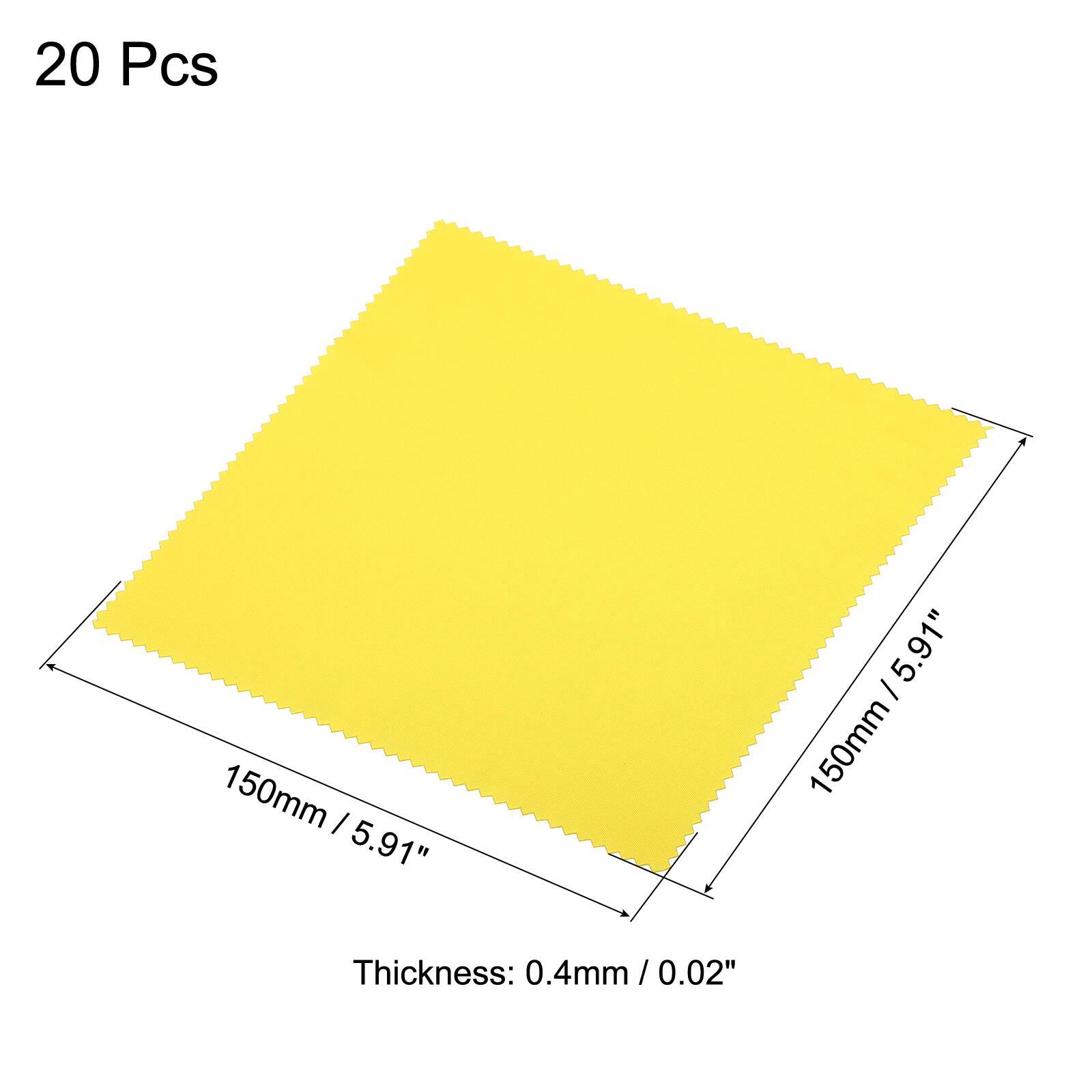 20 Pcs  
150mm / 5.91" x 150mm / 5.91"  
Thickness: 0.4mm / 0.02"
