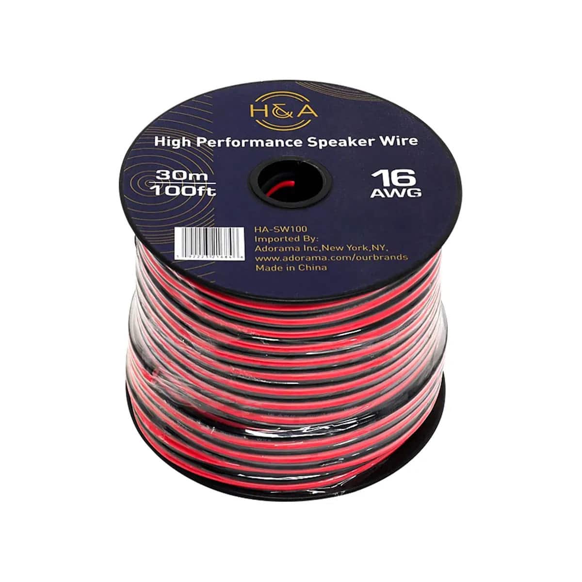 H&A - HA 16 AWG Speaker Wire Cable (100' Spool)