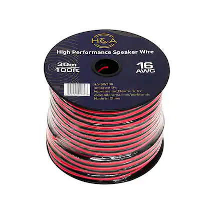 H&A
High Performance Speaker Wire
30m 100ft
16 AWG
HA-SW100
Imported By: Adorama Inc, New York, NY
www.adorama.com/ourbrands
Made in China