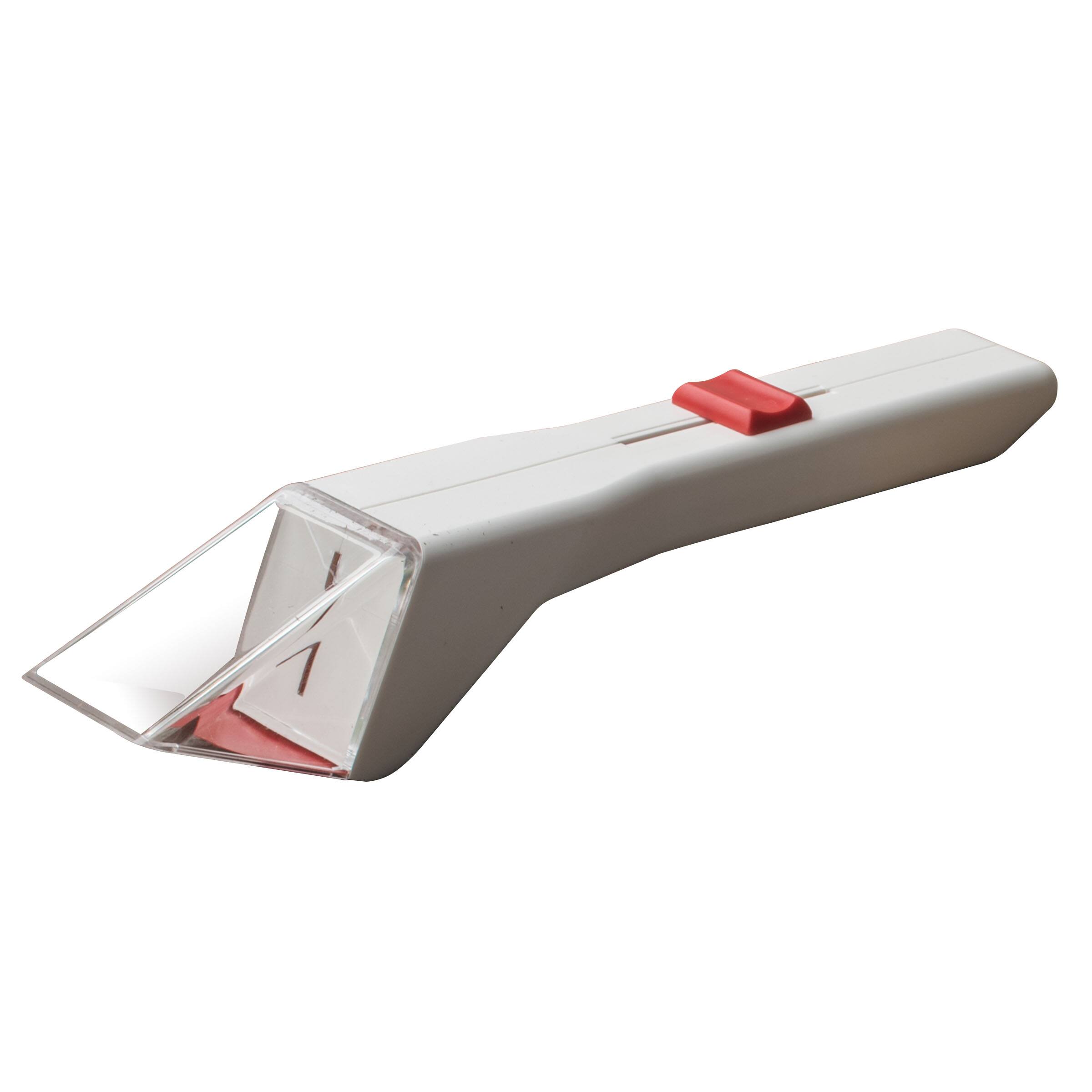 Front. Kings County Tools - Humane Bug Catcher Tool - Clear, White, and Red.