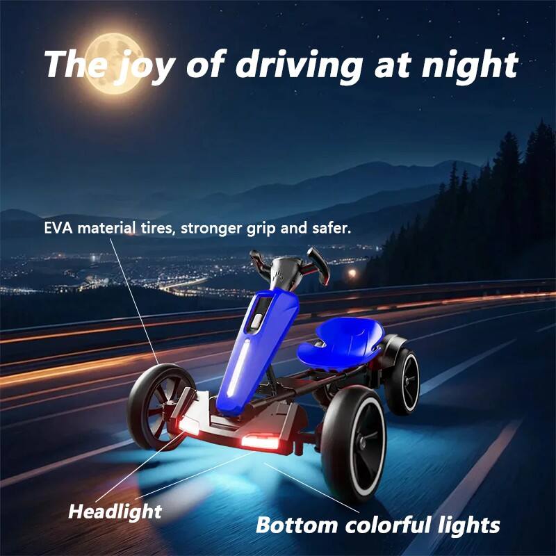 The joy of driving at night

EVA material tires, stronger grip and safer.

Headlight

Bottom colorful lights