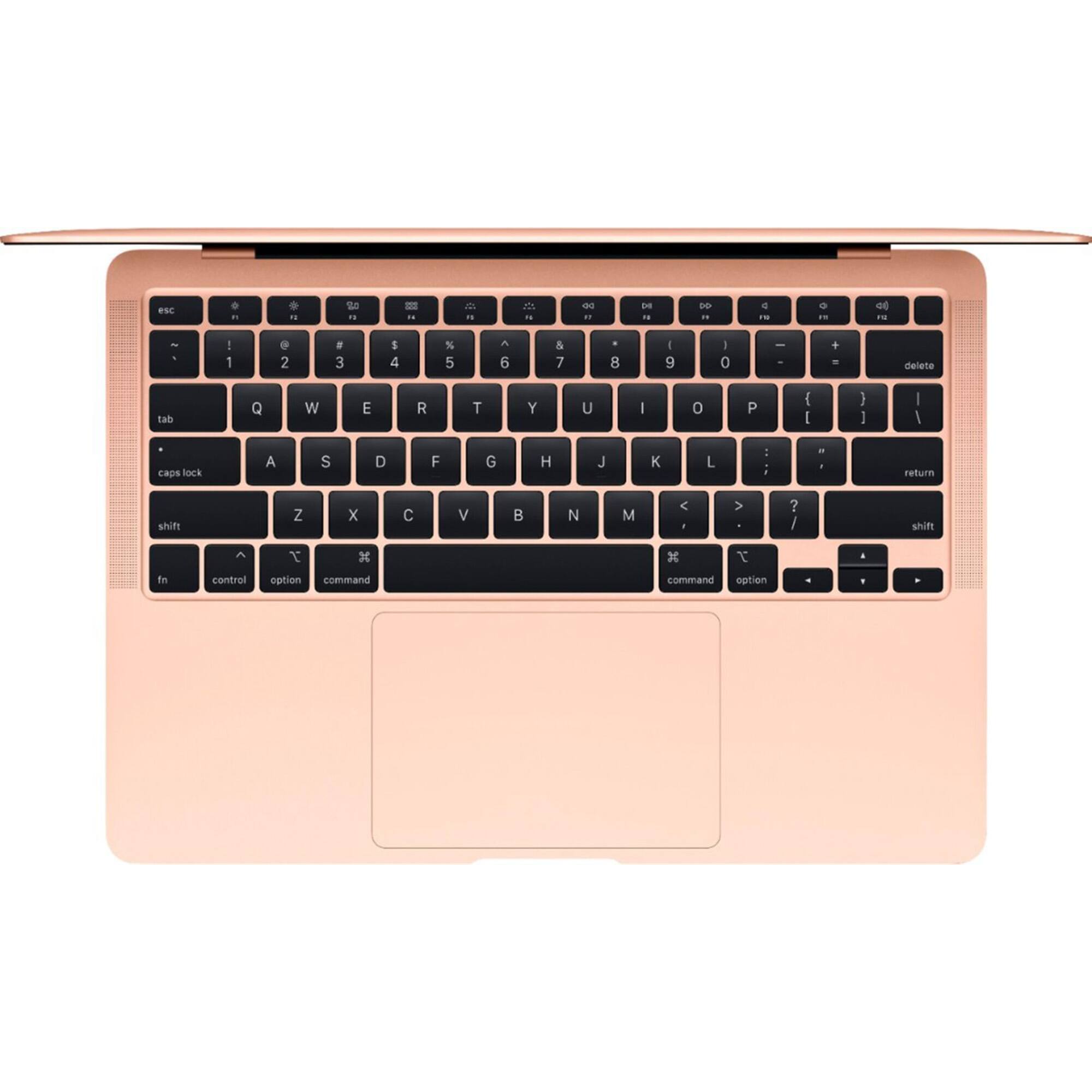 Alt View 1. Apple - Apple MacBook Air 13.3" Certified Refurbished 2560x1600 - Intel Core i3 Touch ID with 8GB Memory - 256GB SSD - Gold.