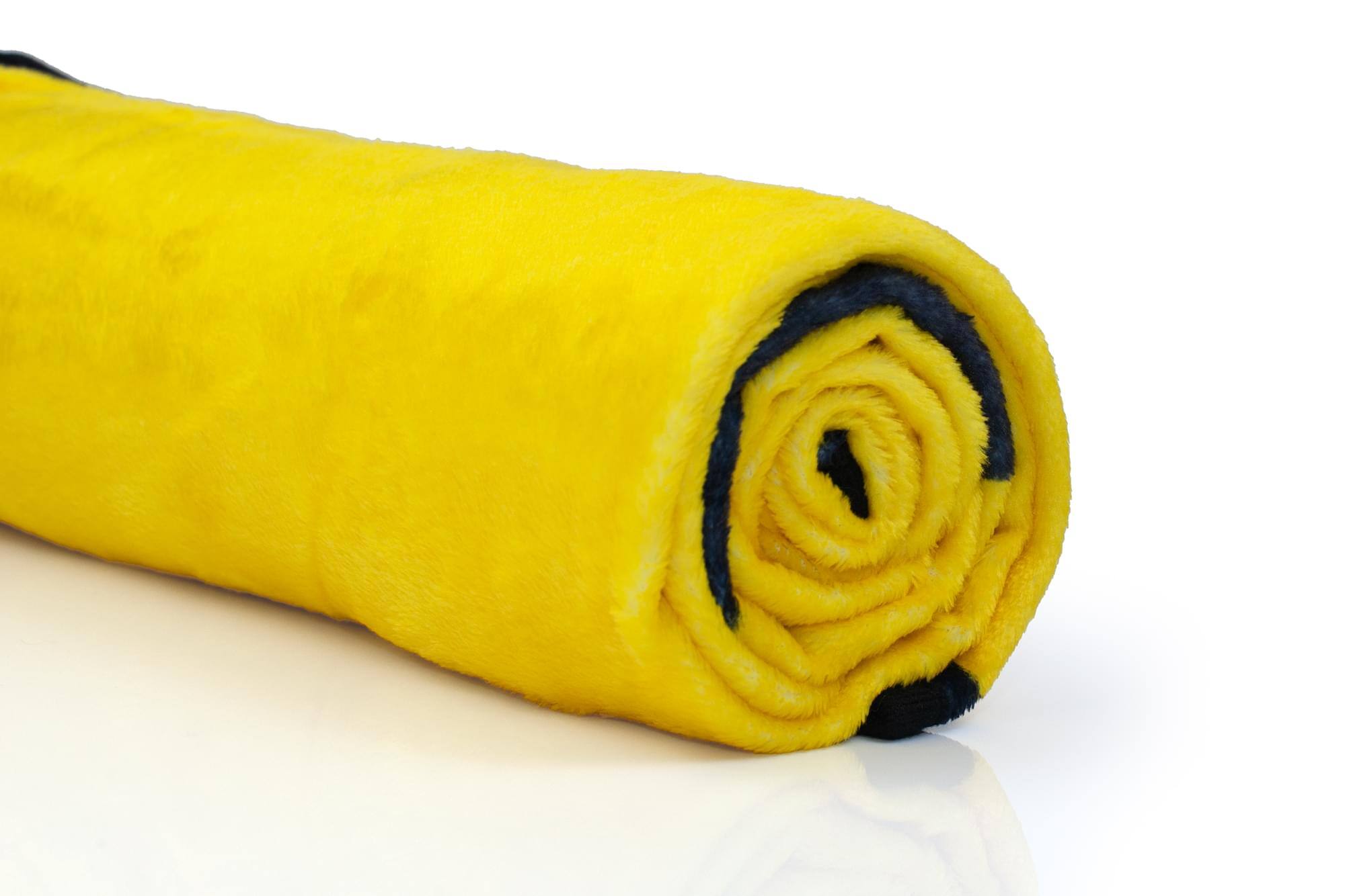 Alt View 1. Just Funky - PAC-MAN Large Round Fleece Throw Blanket | 60-Inch Diameter - Yellow.