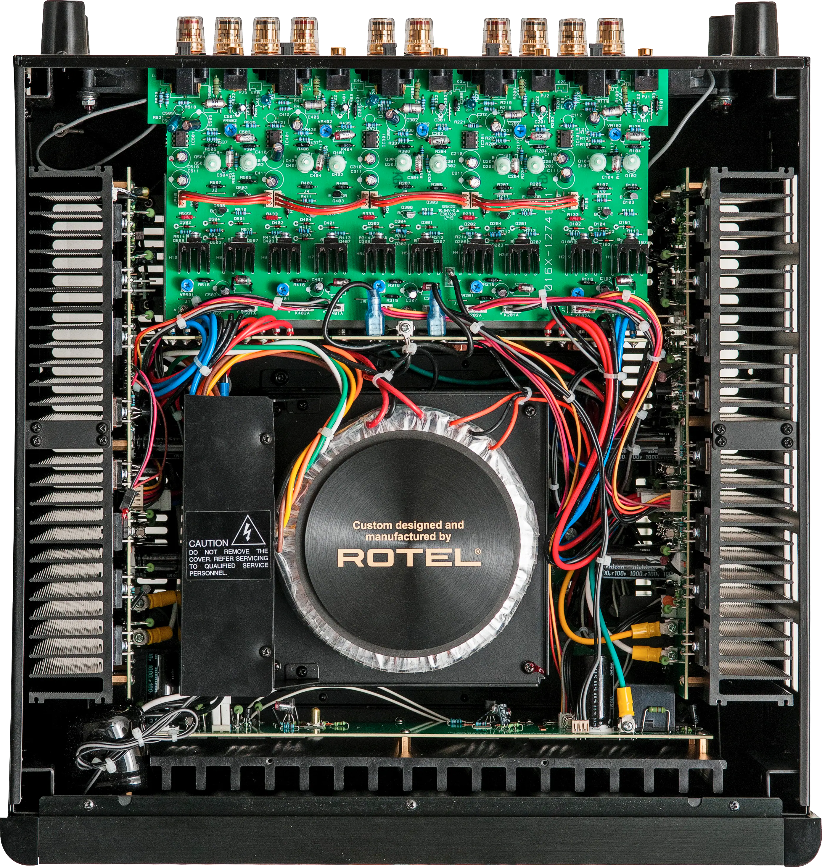 A - - - i aal.ge - A... da I AA TLE . T.  - i - -. i : adia .... i -.. -. I 316X-1274 A.. adda AU. 13 0 e 2 1 CAUTION DO NOT REMOVE I OVEA HrE SERVICING TO QUALIFIED SERVICE PERSONNEL Custom designed and manufactured by ROTEL