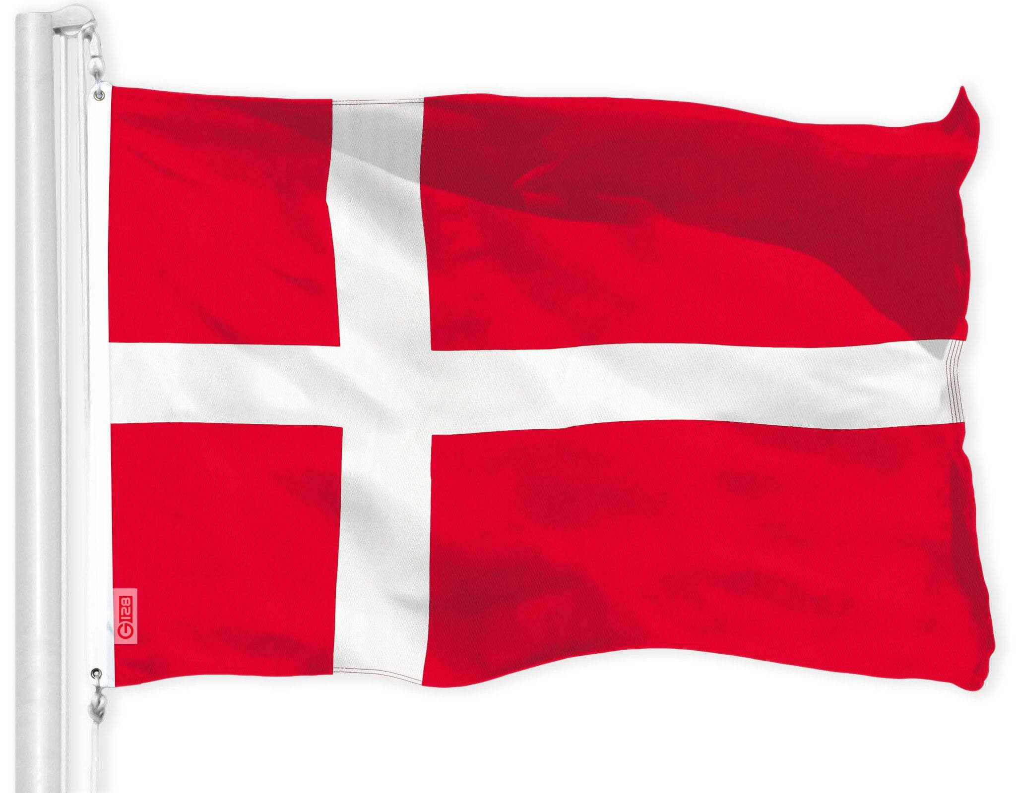 Front. G128 - Denmark (Danish) Flag 150D Polyester 3x5 ft - Assorted Colors.