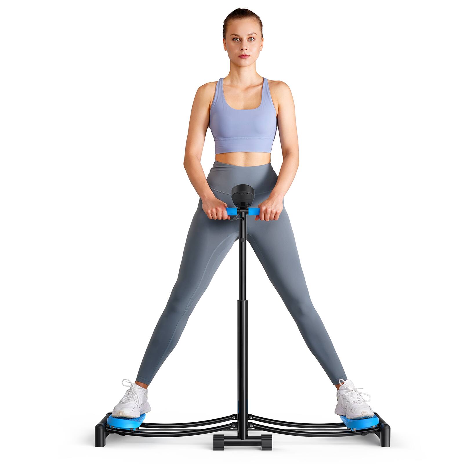 Angle. MERACH - MERACH SKI Machine Exercise Trainer Cardio Fitness Equipment Full Body Workout - Black.