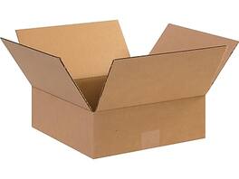 National Brand - 12" x 12" x 4", 32 ECT, Shipping Boxes, 25/Bundle - Kraft
