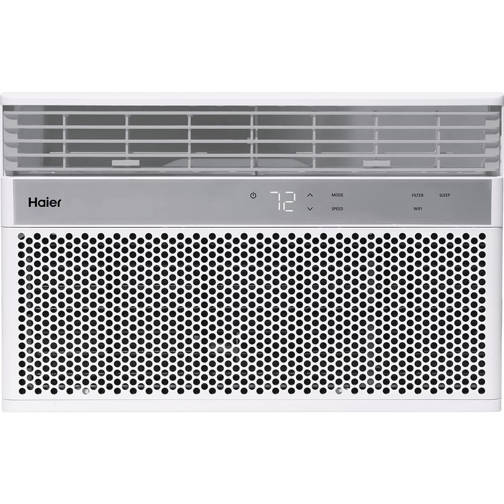 Haier - Refurbished Excellent - 8,000 BTU Smart WiFi Window Air Conditioner (Refurbished) QHNG08AA - White