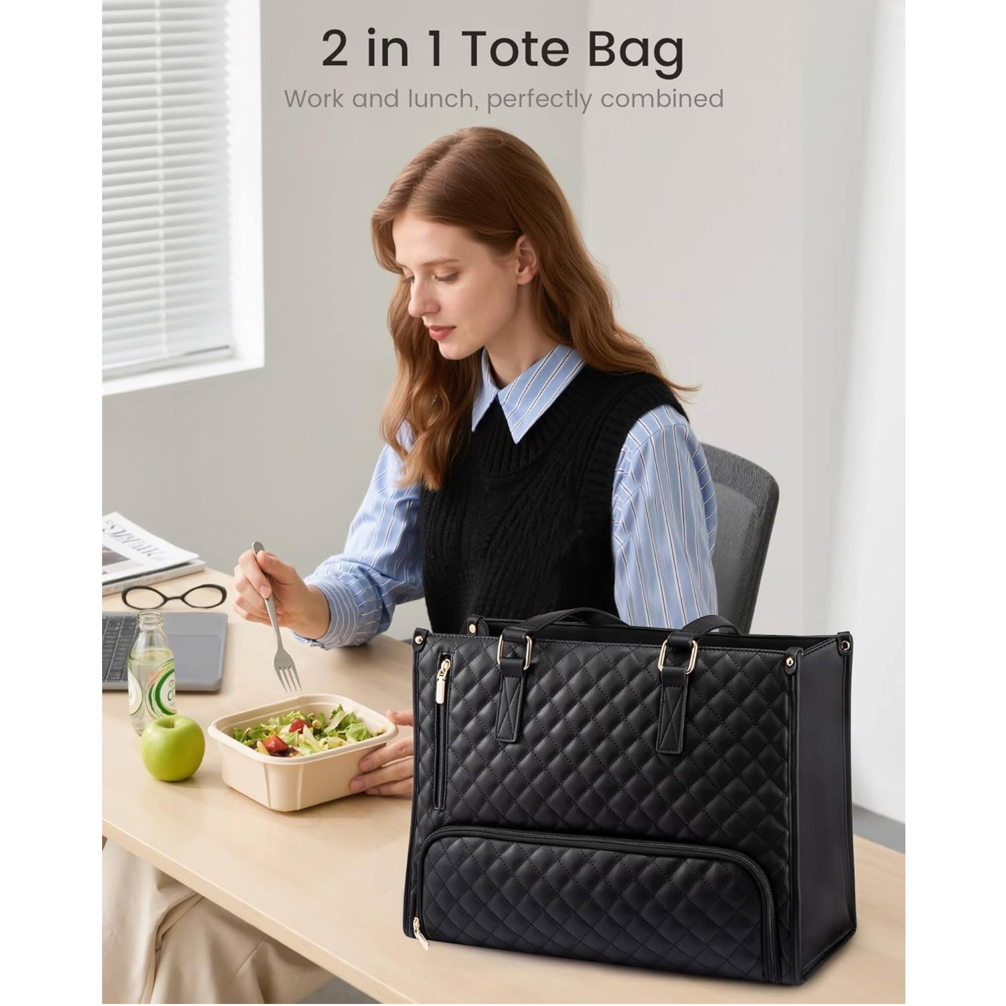 2 in 1 Tote Bag  
Work and lunch, perfectly combined