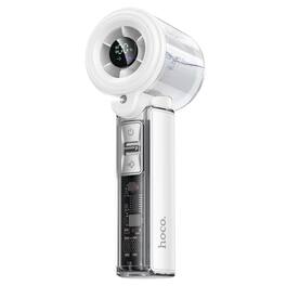 hoco. - HX613 Handheld Portable Fan with Cooling Mist, 100‑Level Airflow, LED Display - White