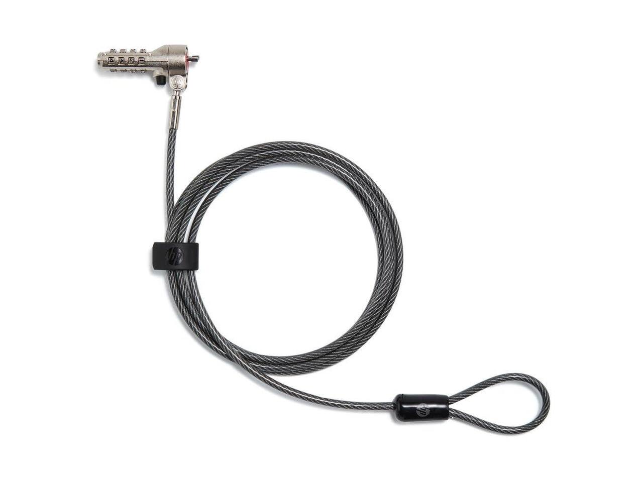 Alt View 4. HP - HP Essential Nano Combination Cable Lock - 6 ft Cable - 4-digit - Combination Lock - Vinyl, Galvanized Steel - For.
