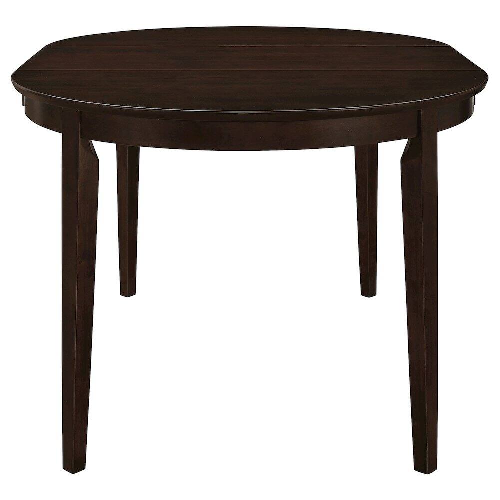 Alt View 3. Coaster Co. of America - Gabriel Oval 60-inch Extension Leaf Dining Table Cappuccino - Brown.