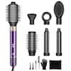 Front. Teendow - 7 in 1 Hair Dryer Brush for Fast Drying/Straightening/Curling, 1500W, Mutil-Use Blow Dryer Brush,Hair Dryers for Women - Purple.