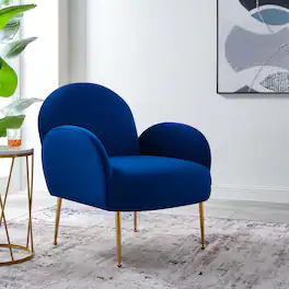 Transcend Performance Velvet Armchair by Modway - Navy