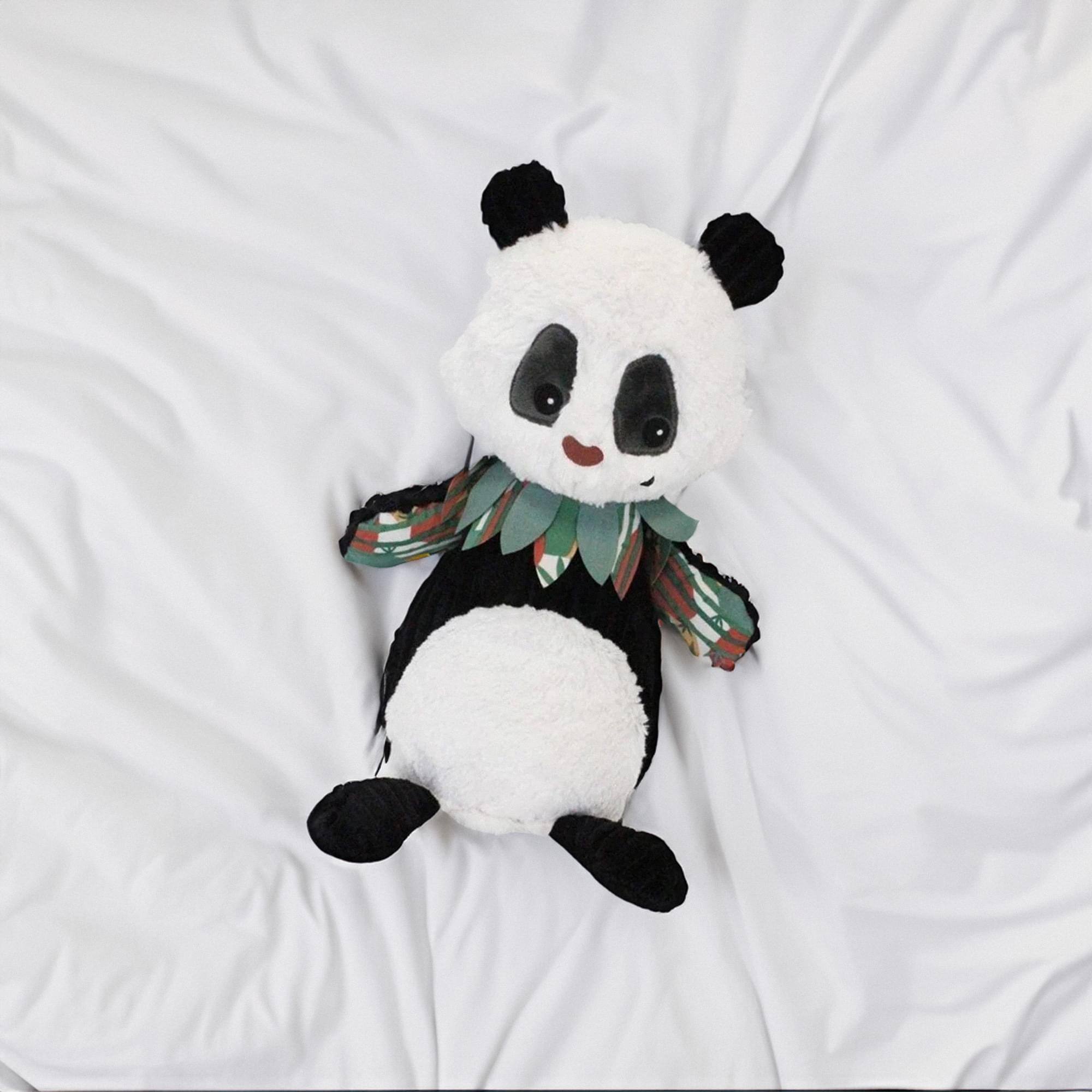 Alt View 2. TriAction Toys - Les Deglingos Original Plush | Rototos the Panda - Black.