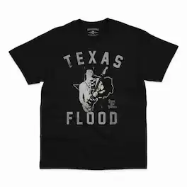 PopMarket - Stevie Ray Vaughan - Stevie Ray Vaughan - Texas Flood - Heavy Cotton T-Shirt - Medium Black - APPAREL - Multicolor
