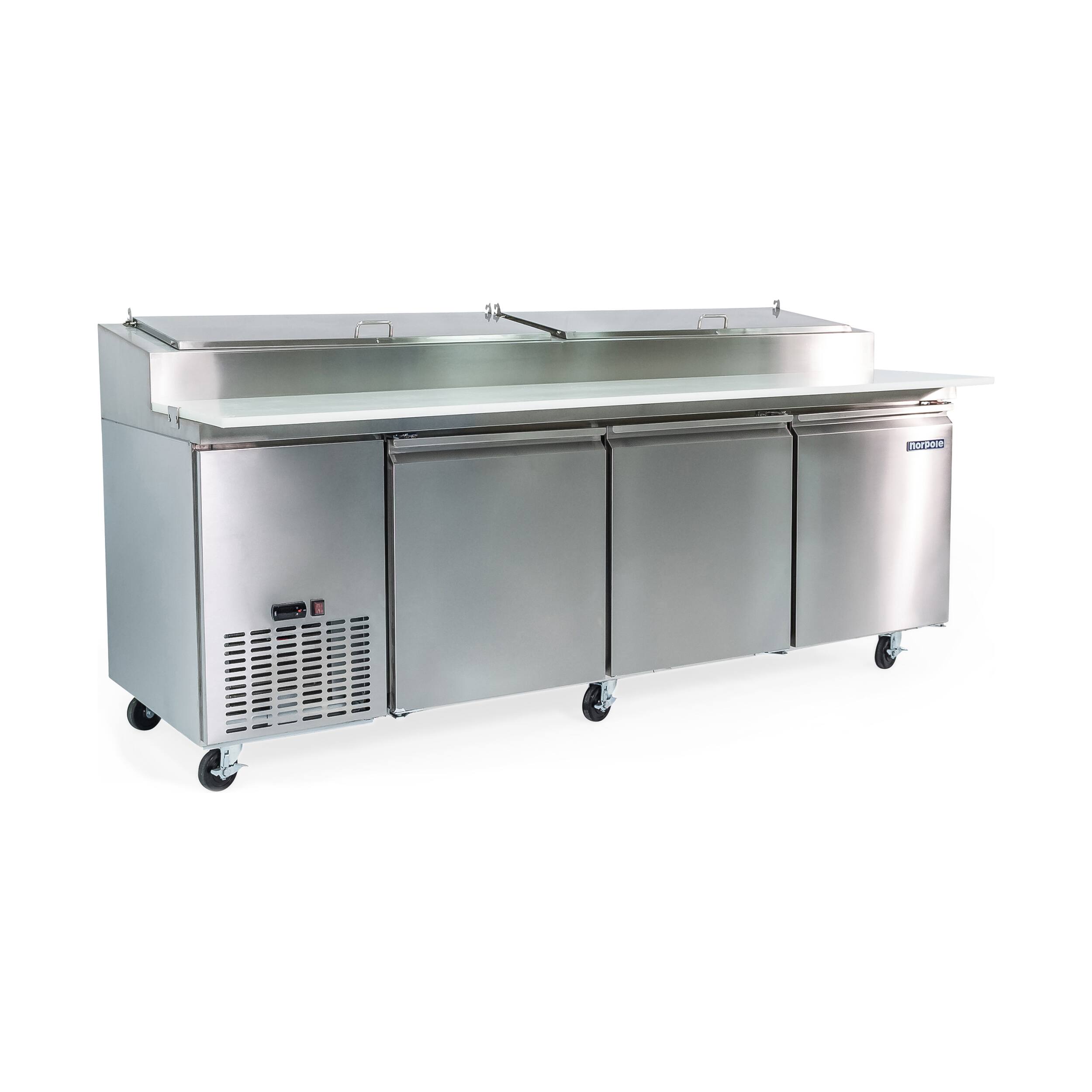 Alt View 5. Magic Chef - Commercial 24 cu. ft. Pizza Prep Table Refrigerator in Stainless Steel - Stainless Steel.