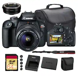 Canon - EOS Rebel T100 DSLR Camera Beginner Photo Kit Bundle