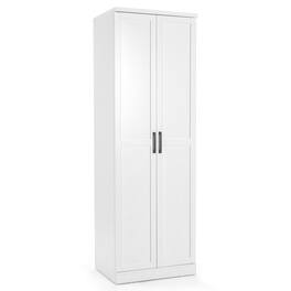 Gymax - 70'' Storage Cabinet Freestanding Pantry Cabinet w/2 Doors & 5 Shelves - White