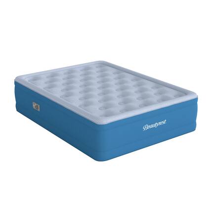 Front. Beautyrest - Beautyrest Comfort Plus 18 In Inflatable Air Mattress with Built-In Pump, Queen - GRAY/BLUE.