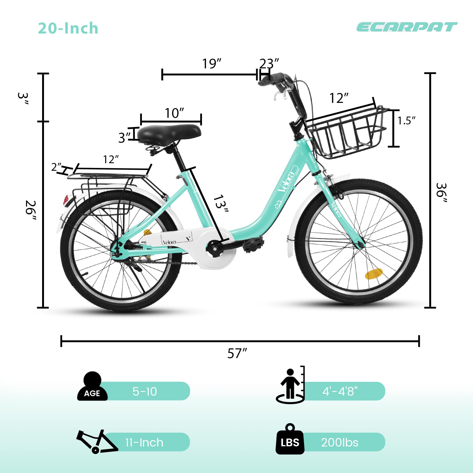 Anysun 20 Inch Kids Bike for Boys & Girls Coaster & V Brake, 1