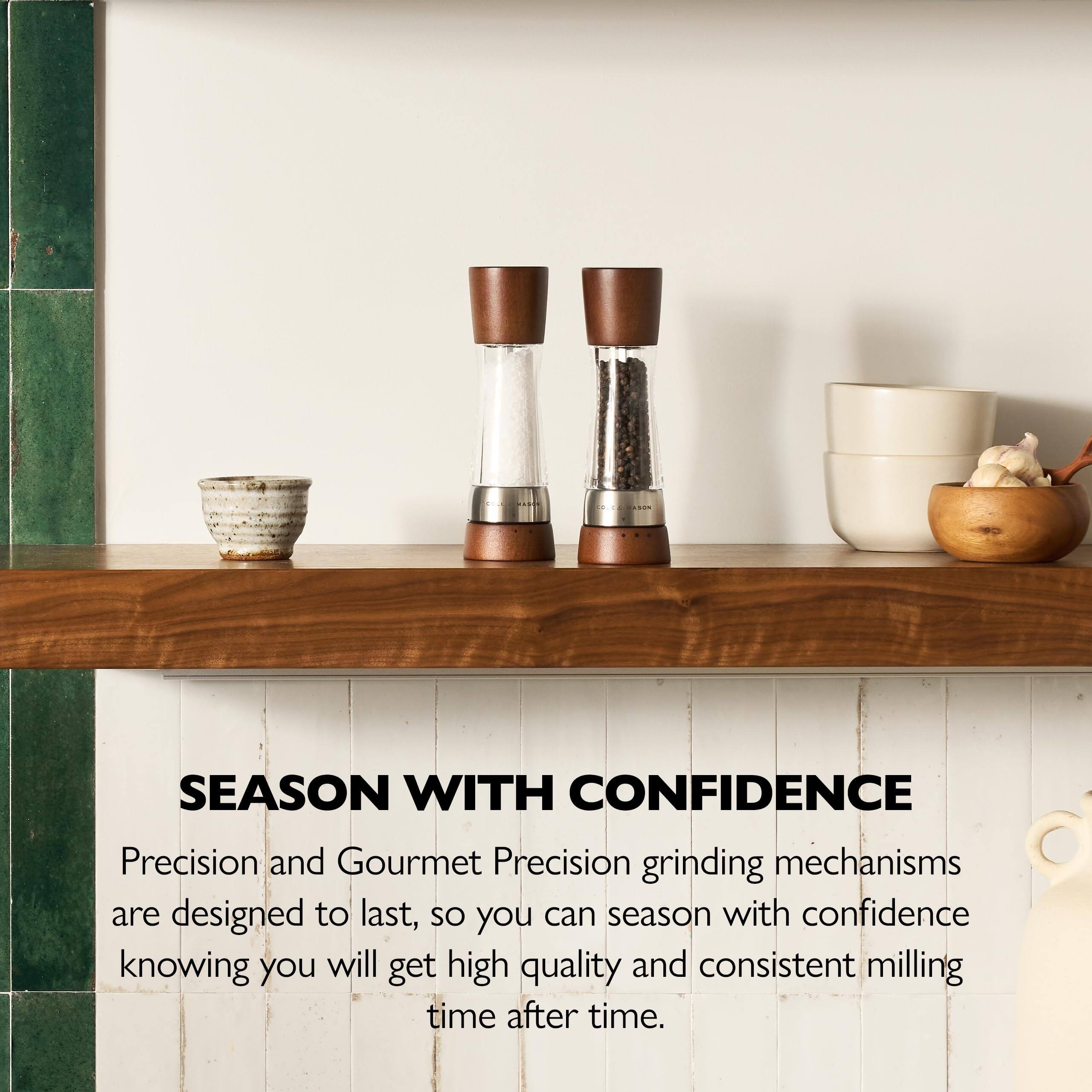 SEASON WITH CONFIDENCE

Precision and Gourmet Precision grinding mechanisms are designed to last, so you can season with confidence knowing you will get high quality and consistent milling time after time.