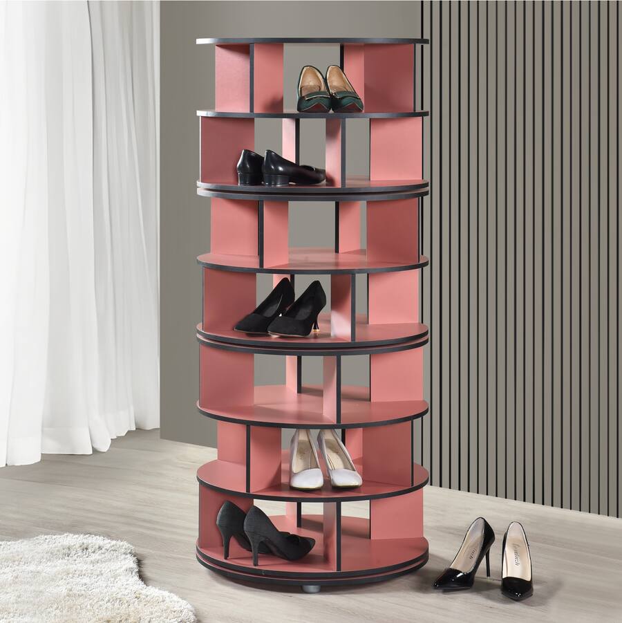Kings Brand Furniture 7 Tier Rotating Shoe Rack, 360° Revolving Lazy ...