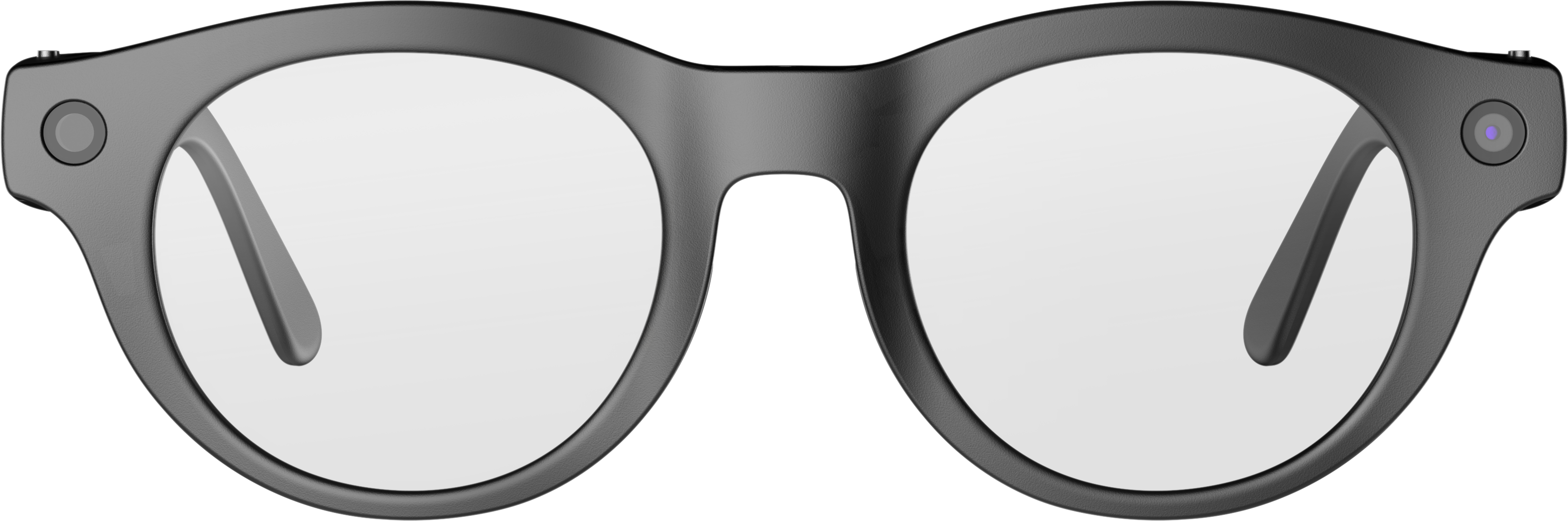 Alt View 1. HTC - VIVE Eagle™ AI Glasses – Round, Clear Lens - Charcoal Black.