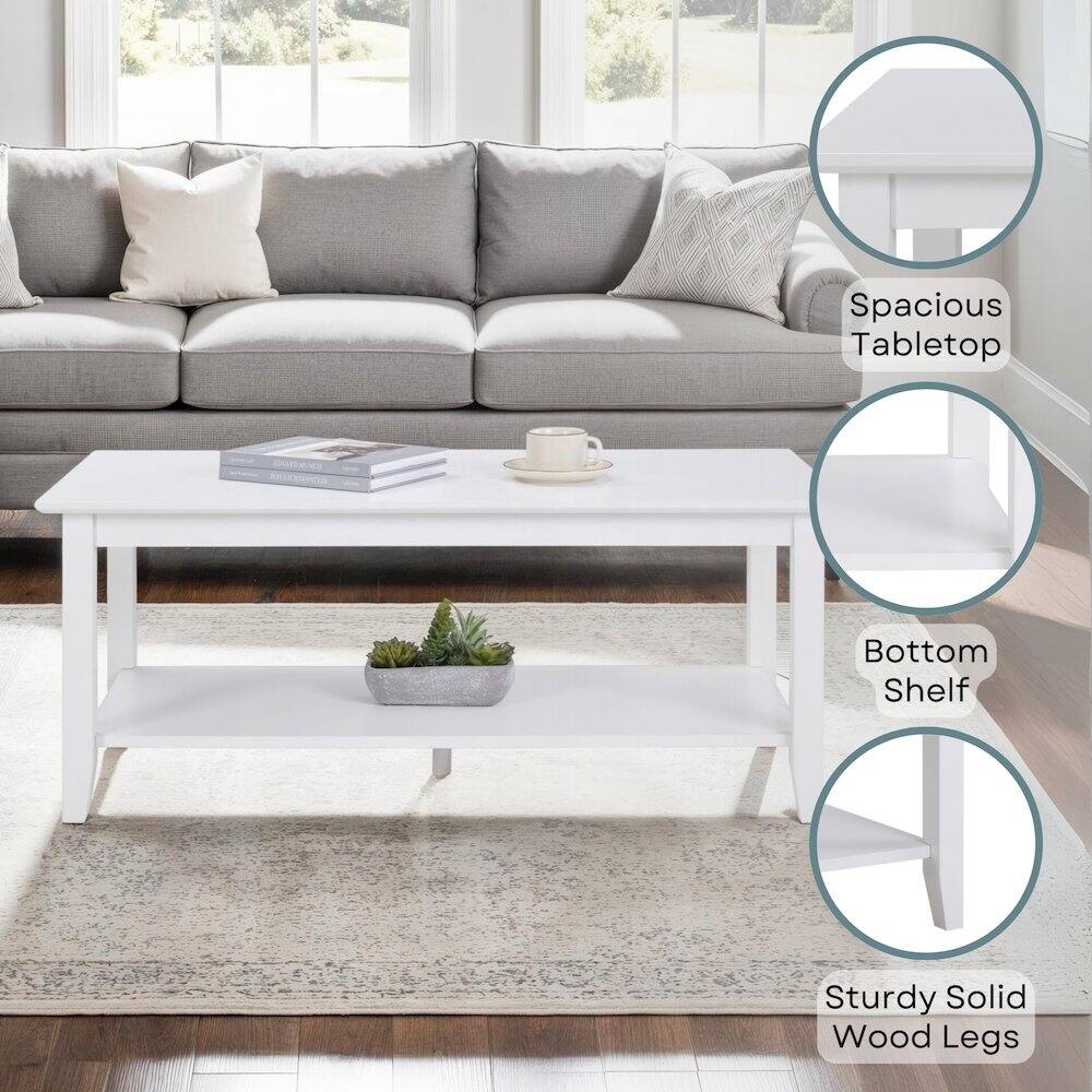 - Spacious Tabletop
- Bottom Shelf
- Sturdy Solid Wood Legs